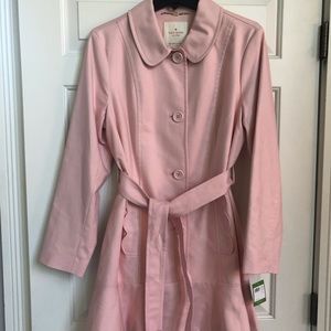 Kate Soade Pink Scallop Trench Coat